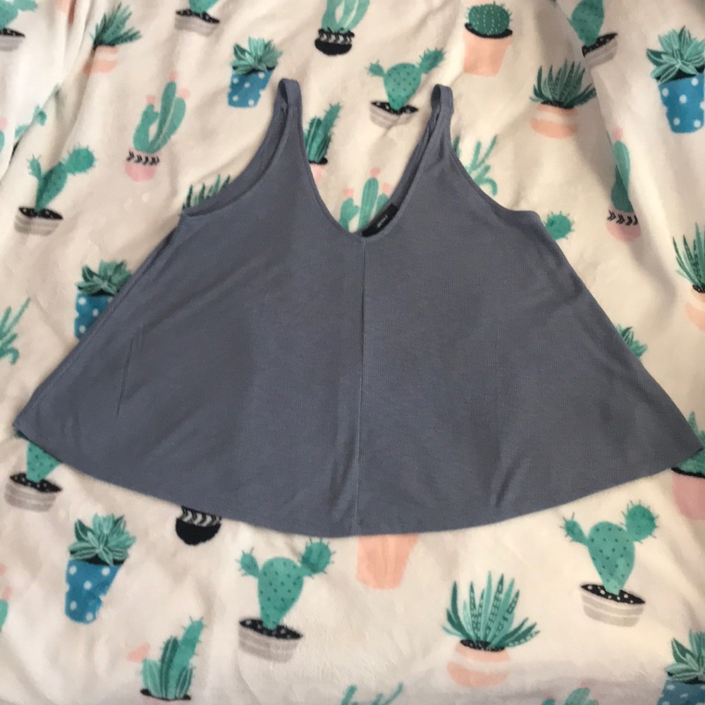 Forever 21 Scoop Neck Light Blue Tank Top